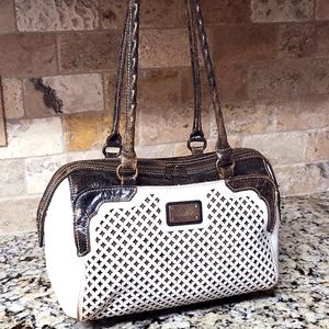 Patricia Nash Crackled Distressed Shoulder Bag Satchel